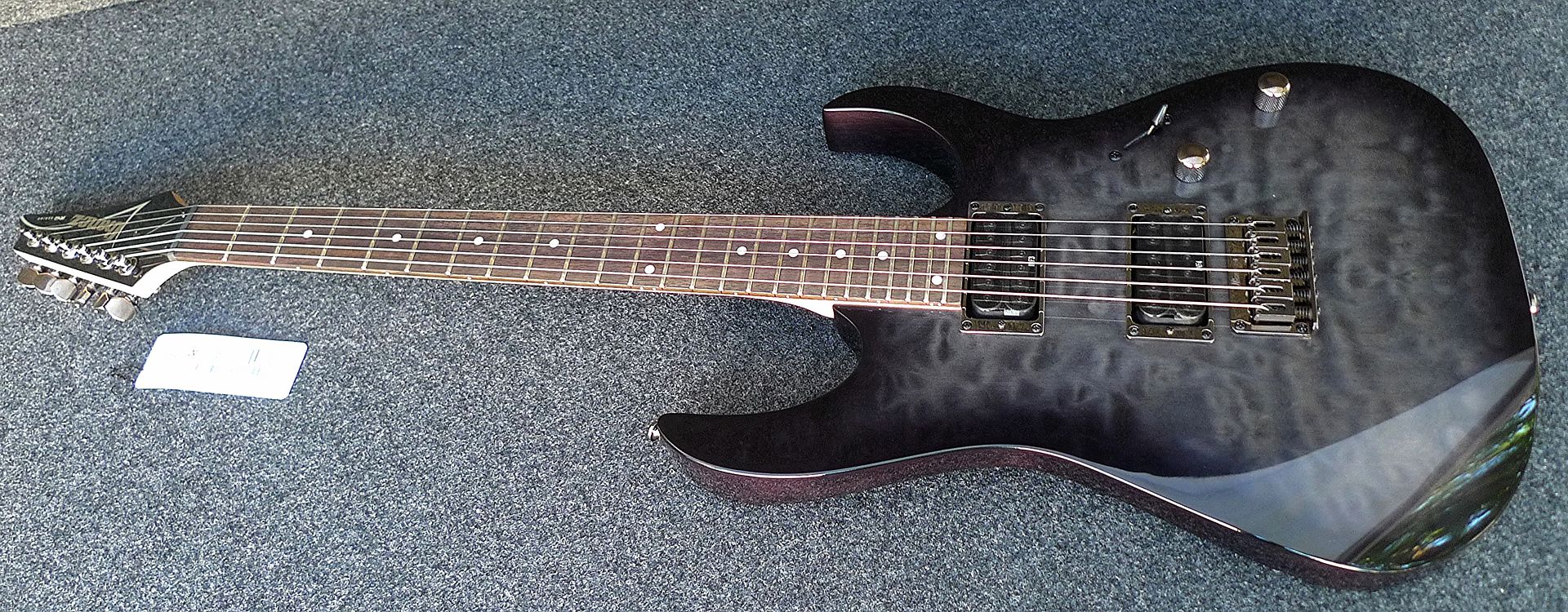 ibanez rg421-qmtgb solid body electric guitar gray burst quilted